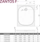 Душовий піддон RADAWAY Zantos F 120 x 80 M3ZNF1280-06 - зображення 3