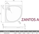 Душевой поддон RADAWAY Zantos A 90x90 M3ZNA9090-06 - изображение 3