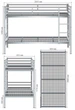 Кровать двухъярусная для хостела, отеля, казармы AMF-1 90200 2 AMF Черный (металл) (288550) - зображення 6