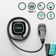 Зарядна станція Wallbox Pulsar Plus 230V 32A 7.4kW Тype 1 з кабелем 5m Bluetooth/Wi-Fi та додатком Wallbox APP + OCPP 1.6 PLP1-0-1-2-9-002-A (настінна для електромобілів, чорна) - зображення 1