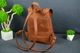 Рюкзак женский винтажная кожа Berty 62-4033 Коньяк - изображение 5