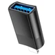 Адаптер Hoco UA17 Lightning Male to USB female USB2.0 adapter Black - зображення 2