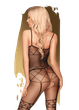 Бодистокинг комбинезон с имитацией чулок и геометрическим рисунком Penthouse Firecracker Черный XL - изображение 2