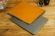 Кожаный чехол для MacBook на молнии с войлоком Дизайн №41, натуральная кожа Grand, цвет Янтарь - изображение 4