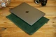 Шкіряний чохол для MacBook на блискавці з повстю Дизайн №41, натуральна Вінтажна шкіра, колір Зелений - зображення 5