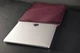 Кожаный чехол для MacBook Дизайн №1, натуральная кожа итальянский Краст, цвет Бордо - изображение 2