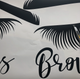 Вінілова наклейка Brows and Lashes (погляд вії брови дівчина декор салону краси) матова 850х1200 мм - зображення 4