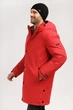 Довгий чоловічий пуховик Finn Flare W19-42008-300 червоний 2XL - зображення 2