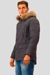 Пуховик мужской с натуральным мехом Finn Flare A18-42004-202 темно-серый 2XL - изображение 2