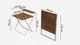 Стіл трансформер Компакт 2 Ferrum-decor 750x790x720 Білий метал ДСП Дуб Таверна 16 мм (KOM213) - зображення 2