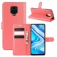 Чохол книжка з кишенями для карт на Xiaomi Redmi Note 9s / Note 9 Pro Червоний (085316) - зображення 1