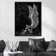 Картина Холстович Sad Angel Black 30x40 см. Интерьерная картина с ангелом в офиса, гостиную, спальню - изображение 2