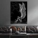 Картина Холстович Sad Angel Black 30x40 см. Интерьерная картина с ангелом в офиса, гостиную, спальню - изображение 4