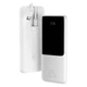 Зовнішній акумулятор повербанк power bank BASEUS Elf 10000mAh |1Type-C, 22.5W/5A, PD/QC, Lightning/Type-C Cable| white - зображення 3