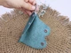 Женская ключница на кнопках из натуральной кожи с креплением к сумке (09003-9) Бирюзовый - изображение 7