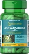 Ашваганда Puritan's Pride Ashwagandha Standardized Extract 300 mg 50 Caps - изображение 1