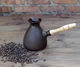 Турка для кофе Americano Brown керамика 600 мл + ложка с длинной ручкой и рассекатель (684) - изображение 2