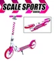 Детский складной самокат для девочки от 5-ти лет Scooter 460. Бело-Розовый цвет. Колеса 200 мм - изображение 2