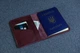 Шкіряна обкладинка для документів Модель №16, натуральна шкіра італійський Краст, колір Бурштиновий - зображення 2