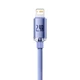Кабель Baseus Crystal Shine Series Fast Charging Data cabel USB to iP 2.4A 2m (CAJY000105) Purple - изображение 3