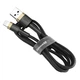 Кабель Baseus cafule cabel USB для iP 2A 3m (CALKLF-RV1) Gold+Black - зображення 1