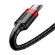 Кабель Baseus cafule cabel USB For Micro 2A 3m (CAMKLF-H91) Black+Red - изображение 4