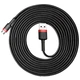 Кабель Baseus cafule cabel USB For Micro 2A 3m (CAMKLF-H91) Black+Red - изображение 5