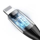 Кабель Baseus Horizontal Data cabelUSB For iP 2.4A 0.5m (CALSP-A01) Black - зображення 6