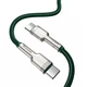 Кабель Baseus Cafule Series Metal Data cabel Type-C to Type-C 100W 1m (CATJK-C06) Green - изображение 2
