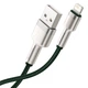 Кабель Baseus Cafule Series Metal Data cabel USB to IP 2.4A 1m (CALJK-A06) Green - изображение 3