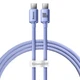 Кабель Baseus Crystal Shine Series Fast Charging Data cabel Type-C to Type-C 100W 1.2m (CAJY000605) Purple - зображення 1