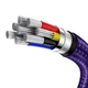Кабель Baseus Cafule Series Metal Data cabel Type-C to Type-C 100W 2m (CATJK-D05) Purple - изображение 5