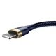 Кабель Baseus cafule cabel USB для iP 1.5A 2m (CALKLF-CV3) Gold+Blue - зображення 3
