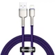 Кабель Baseus Cafule Series Metal Data cabel USB to IP 2.4A 1m (CALJK-A05) Purple - изображение 1