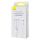 Кабель Baseus Flash Series Ⅱ Two-for-three Charging cabel U+C to M+L+C 100W 1.2m (CASS030105) Purple - изображение 7