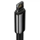 Кабель Baseus Tungsten Gold Fast Charging Data cabel USB to iP 2.4A 2m (CALWJ-A01) Black - зображення 3