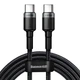 Кабель Baseus Cafule PD2.0 100W flash charging USB For Type-C cabel (20V 5A) 2m (CATKLF-ALG1) Gray+Black - изображение 1