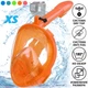 Детская X/S Панорамная Снорклинг Маска (3-10лет) Полнолицевая FB KidsStyle для плавания в море, ныряния под воду с трубкой Плавательные Подводные Очки для снорклинга - мономаска на все лицо с защитным клапаном Orange - изображение 1