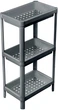 Етажерка 3-х ярусна MVM FH-22/3 GRAY пластикова Біла (FH-22/3 GRAY) - изображение 2