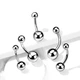 Серьга банан для пирсинга пупка Spikes T23N01-141258 из титана (Серебристый, 12 мм) - изображение 3
