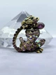 Брошка металлическая тигр Розовый 9032 - изображение 1