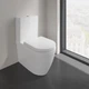 Унітаз-компакт підлоговий безобідковий білий VILLEROY&BOCH Architectura кришка мікроліфт випуск в стіну 5691R001_5787G101_98M9C101 - зображення 7