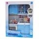 Игровой набор - кукольная кухня "Маленькая хозяюшка"-3, 27*9,5*34,5 см, голубой, пластик (26214B/R) - изображение 1