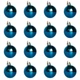Набор елочных игрушек - мини-шары, 16 шт, D4 см, синий, глянец, пластик (890681) - изображение 1