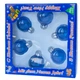 Набор елочных игрушек - мини-шары, 6 шт, D4 см, синий, глянец, стекло (390588-2) - изображение 2
