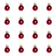Набор елочных игрушек - мини-шары, 16 шт, D2,5 см, красный, глянец, пластик (890599) - изображение 1