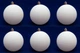 Набор елочных игрушек - шары, 6 шт, D8 см, белый, матовый, пластик (251260) - изображение 1