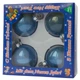 Набор елочных игрушек - шары, 4 шт, D6 см, синий, глянец, стекло (390687-4) - изображение 2