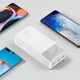 Повербанк портативное зарядное устройство Power Bank Baseus 30000 mAh premium 20W 3A c Led дисплеем Bipow Digital Display White - изображение 9
