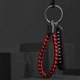 Брелок для ключей с номером телефона leather braided with carabiner. Red - изображение 5